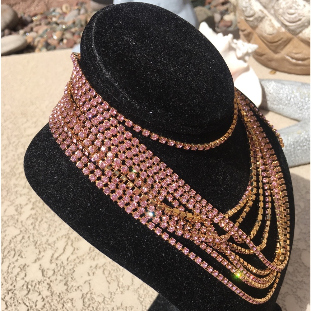 5 Yard Strand of Genuine Swarovski Crystal in Light Rose